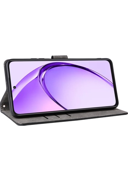 Oppo A80 5g/a3 Pro (KÜRESEL)5G/K12X 5g (HINDISTAN)/A3X 5g (Çin)Deri Kılıf Rfıd Engelleme Cüzdan Telefon Kılıfı Kayışlı-Siyah (Yurt Dışından) fırsatları