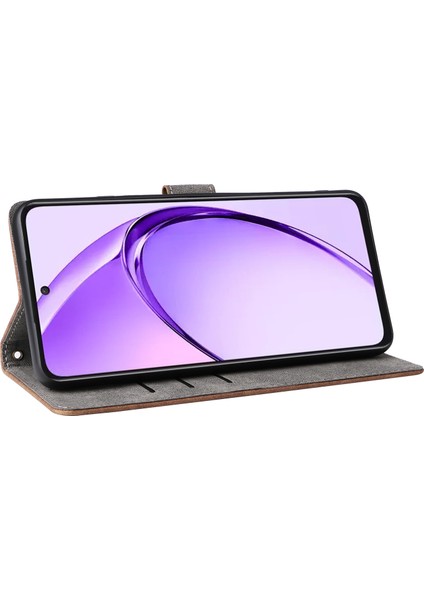 Oppo A80 5g/a3 Pro (KÜRESEL)5G/K12X 5g (HINDISTAN)/A3X 5g (Çin)Deri Kılıf Rfıd Engelleme Cüzdan Telefon Kılıfı Kayışlı-Kahverengi (Yurt Dışından) fırsatları