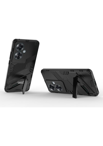 Oppo RENO11 F 5g Kickstand Kılıf Pc+Tpu Darbeye Dayanıklı Hibrit Telefon Kılıfı-Siyah (Yurt Dışından) fiyatları
