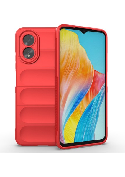 Oppo A38 4g Kılıf Düşmeye Dayanıklı Sağlam Telefon Tpu Kılıfı-Kırmızı (Yurt Dışından)