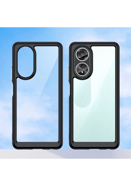 Oppo A58 4g Kılıf Tpu+Akrilik Darbeye Dayanıklı Düşmeye Karşı Koruyucu Telefon Kılıfı-Siyah (Yurt Dışından) fiyatları