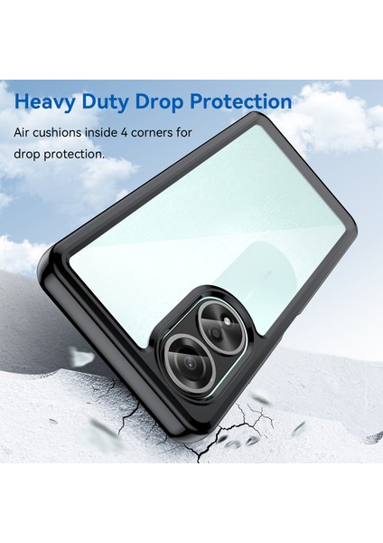 Oppo A58 4g Kılıf Tpu+Akrilik Darbeye Dayanıklı Düşmeye Karşı Koruyucu Telefon Kılıfı-Siyah (Yurt Dışından) modelleri