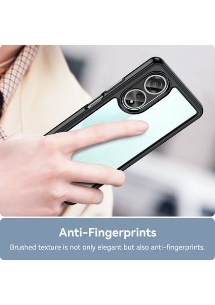 Oppo A58 4g Kılıf Tpu+Akrilik Darbeye Dayanıklı Düşmeye Karşı Koruyucu Telefon Kılıfı-Siyah (Yurt Dışından) indirimleri