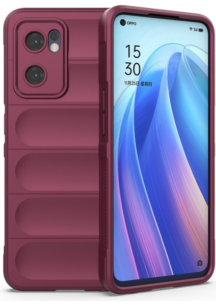 Oppo Reno7 5g (Global)/find X5 Lite Yumuşak Tpu Kılıf Sağlam Arka Darbe Emici Telefon Kılıfı-Şarap Kırmızısı (Yurt Dışından)