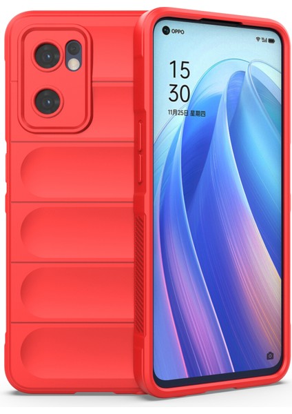Oppo Reno7 5g (Global)/find X5 Lite Yumuşak Tpu Kılıf Sağlam Arka Darbe Emici Telefon Kılıfı-Kırmızı (Yurt Dışından)