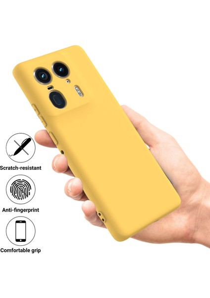 Motorola Edge 50 Ultra 5g/moto X50 Ultra 5g Kılıf Sıvı Silikon Darbeye Dayanıklı Telefon Kılıfı Kayışlı-Sarı (Yurt Dışından) fiyatları
