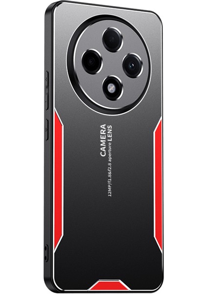 Oppo A3 5g Telefon Kılıfı Alüminyum Alaşımlı Tpu Pc Koruyucu Kapak-Kırmızı (Yurt Dışından)