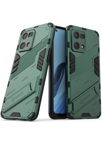 Oppo Reno7 4g Arka Kılıf Kickstand Pc Yumuşak Tpu Telefon Kılıfı-Yeşil (Yurt Dışından) indirimleri