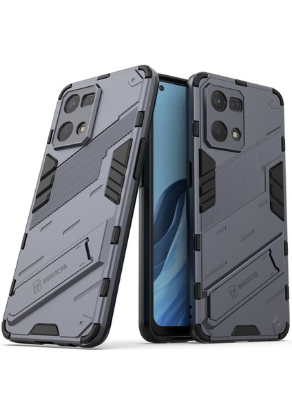 Oppo Reno7 4g Arka Kılıf Kickstand Pc Yumuşak Tpu Telefon Kılıfı-Gri (Yurt Dışından) indirimleri