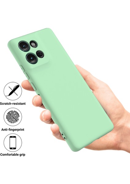 Motorola Moto G 5g (2025) Sıvı Silikon Kılıf Telefon Arka Kapağı El Kayışı Ile-Yeşil (Yurt Dışından) fiyatları