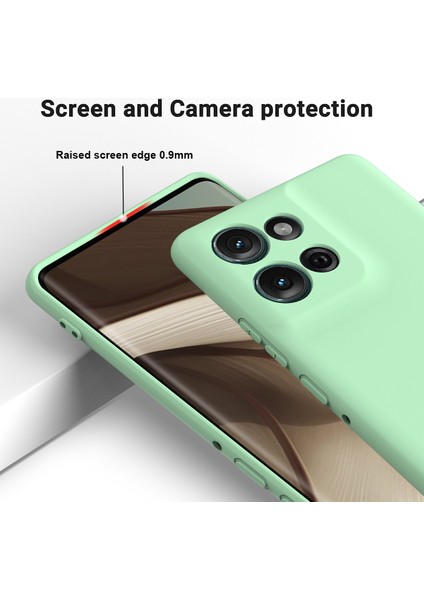 Motorola Moto G 5g (2025) Sıvı Silikon Kılıf Telefon Arka Kapağı El Kayışı Ile-Yeşil (Yurt Dışından) fırsatları
