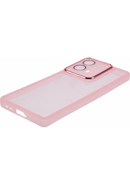 Dksm Serisi Motorola Moto G85 5G/S50 Neo 5g Kılıf Elektrolizle Kaplanmış Kamera Çerçevesi Tpu Telefon Kılıfı-Şeffaf Pembe (Yurt Dışından) modelleri