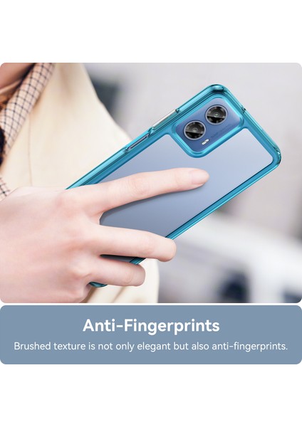 Motorola Moto G45 5G/G34 5g Kılıf Darbeye Dayanıklı Tpu+Akrilik Cep Telefonu Kılıfı-Şeffaf Mavi (Yurt Dışından) indirimleri