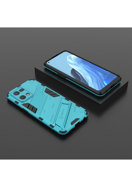 Oppo Reno7 4g Arka Kılıf Kickstand Pc Yumuşak Tpu Telefon Kılıfı-Bebek Mavisi (Yurt Dışından) modelleri