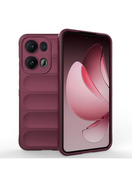 Oppo RENO13 Pro 5g Kılıf Düşmeye Karşı Yumuşak Tpu Sağlam Telefon Arka Kapağı-Şarap Kırmızısı (Yurt Dışından)