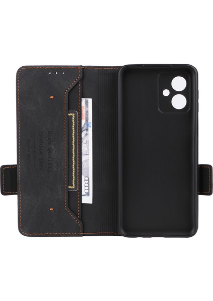Motorola Moto G54 5g Kılıf Pu Deri Cüzdan Donanım Dekor Kapak-Siyah (Yurt Dışından) indirimleri