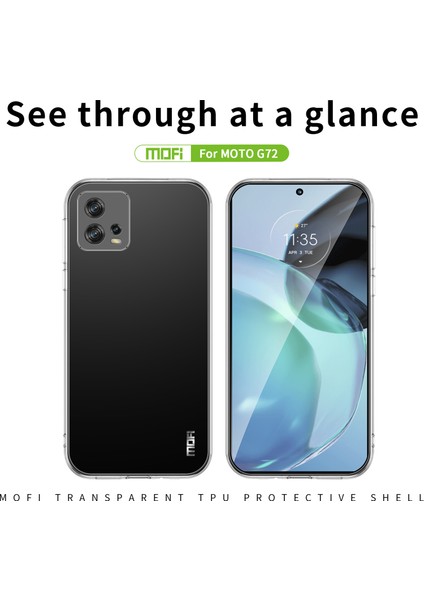 Mofı Şeffaf Yumuşak Tpu Telefon Kılıfı Motorola Moto G72 4g, Çizilmez Darbeye Dayanıklı Cep Telefonu Arka Kapağı (Yurt Dışından) modelleri