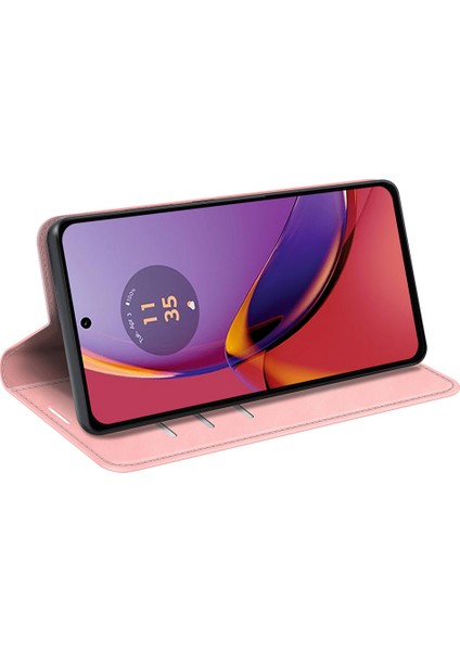 Motorola Moto G84 5g Telefon Kılıfı Manyetik Kapatma Pu Deri Stand Telefon Kılıfı-Pembe (Yurt Dışından) fırsatları