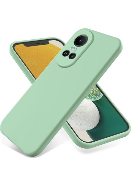 Oppo RENO10 5G(GLOBAL)/RENO10 Pro 5g(Global) Sıvı Silikon Cep Telefonu Kılıfı Yumuşak Astarlı Çizilmez Kapak-Yeşil (Yurt Dışından) fiyatları