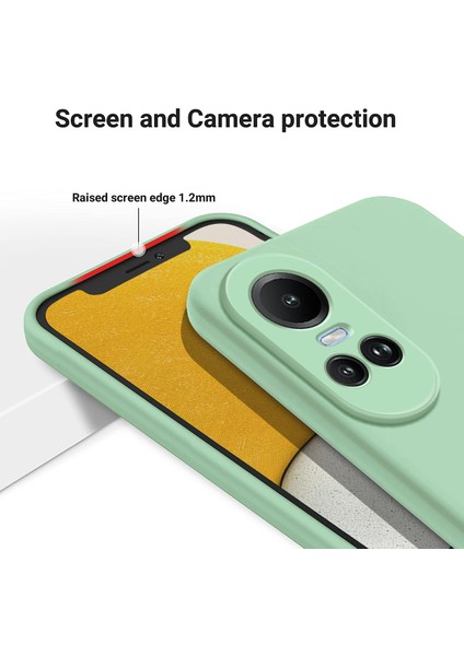 Oppo RENO10 5G(GLOBAL)/RENO10 Pro 5g(Global) Sıvı Silikon Cep Telefonu Kılıfı Yumuşak Astarlı Çizilmez Kapak-Yeşil (Yurt Dışından) indirimleri