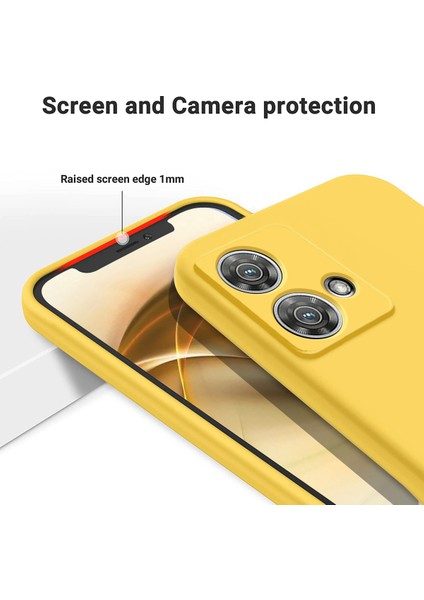 Motorola Edge 40 Neo 5g Kılıf Yumuşak Çizilmez Sıvı Silikon Telefon Kılıfı-Sarı (Yurt Dışından) fırsatları