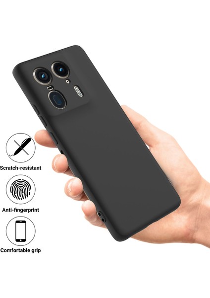 Motorola Edge 50 Ultra 5g/moto X50 Ultra 5g Kılıf Sıvı Silikon Darbeye Dayanıklı Telefon Kılıfı Kayışlı-Siyah (Yurt Dışından) fiyatları