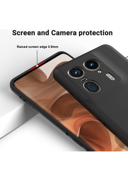 Motorola Edge 50 Ultra 5g/moto X50 Ultra 5g Kılıf Sıvı Silikon Darbeye Dayanıklı Telefon Kılıfı Kayışlı-Siyah (Yurt Dışından) fırsatları
