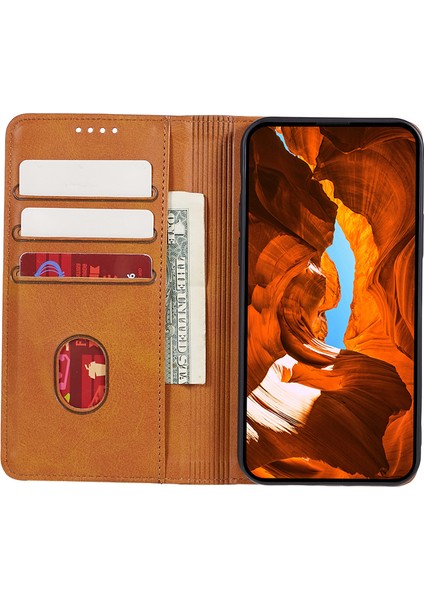 Motorola Edge 40 5g Pu Deri Stand Kılıf Dana Dokusu Düşmeye Karşı Cüzdan Telefon Kılıfı-Haki (Yurt Dışından) fiyatları