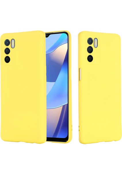 Mikrofiber Astar Darbeye Dayanıklı Hassas Kesik Düz Renk Sıvı Silikon Telefon Kılıfı ve Oppo A16/A16S (Küresel) Için Kullanışlı Kayış - Sarı (Yurt Dışından) fiyatları