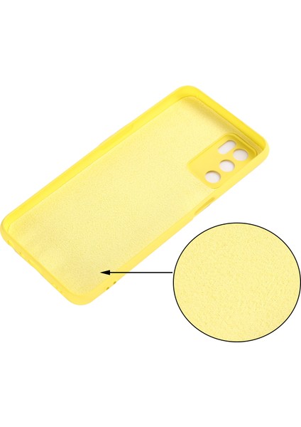 Mikrofiber Astar Darbeye Dayanıklı Hassas Kesik Düz Renk Sıvı Silikon Telefon Kılıfı ve Oppo A16/A16S (Küresel) Için Kullanışlı Kayış - Sarı (Yurt Dışından) modelleri