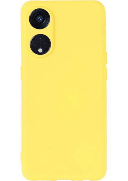 Oppo Reno8 T 5g/a1 Pro 5g Sıvı Silikon Yumuşak Astarlı Kılıf Çizilmez Telefon Kılıfı Kayışlı-Sarı (Yurt Dışından) modelleri