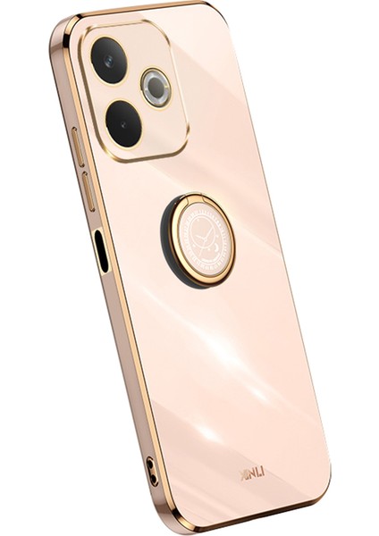 Xınlı Oppo A5 Pro 4g(Global)/5g(Global)/a5 Energy 5g(China) Kılıf Halkası Kickstand Elektrokaplama Tpu Telefon Kılıfı-Pembe (Yurt Dışından)