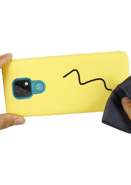 Motorola Moto E7 2020 Için Düz Sıvı Silikon Telefon Koruyucu Kılıf + Kullanışlı Kayış-Sarı (Yurt Dışından) fırsatları