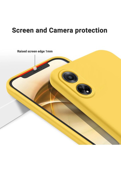 Oppo A98 5g/a1 5G/F23 5g Için Telefon Koruma Kılıfı, Kayışlı Yumuşak Astarlı Sıvı Silikon Telefon Kılıfı-Sarı (Yurt Dışından) indirimleri