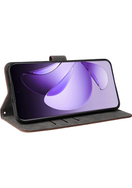 Oppo RENO13 Pro 5g Cüzdan Kılıfı Rfıd Engelleme Pu Deri Kapak Standı Görünüm-Kahverengi (Yurt Dışından) fırsatları