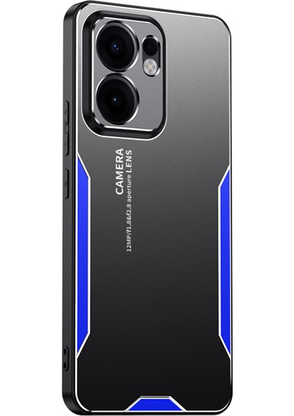 Oppo RENO13 F 4g Telefon Kılıfı Alüminyum Alaşımlı Tpu Pc Arka Kapak-Mavi (Yurt Dışından)