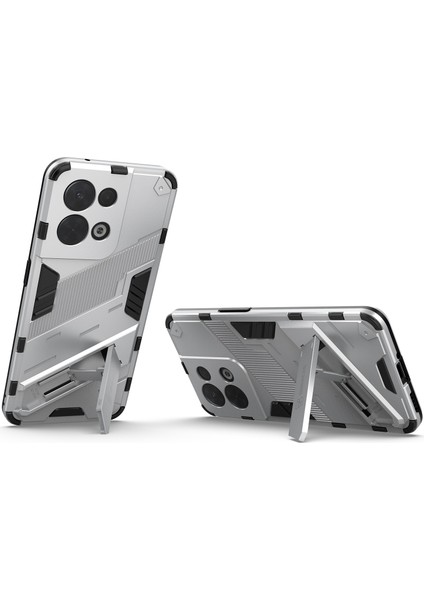 Oppo Reno8 5g (Küresel Sürüm)/oppo Reno8 5g Düşme Korumalı Sert Pc Darbeye Dayanıklı Tpu Çizilmez Telefon Kılıfı Kickstand Ile-Beyaz (Yurt Dışından) modelleri
