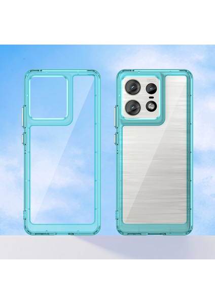 Motorola Edge 50 Pro 5g Kılıf Tpu Çerçeve+Akrilik Arka Hibrit Telefon Kılıfı-Şeffaf Mavi (Yurt Dışından) indirimleri