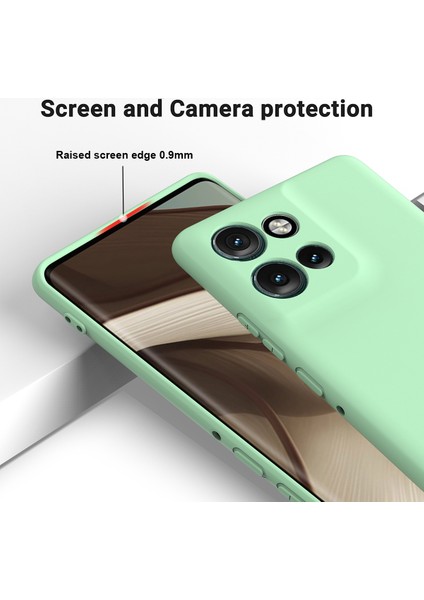 Motorola Edge 50 Neo 5g/moto S50 5g/thinkphone 25 5g Kılıf Sıvı Silikon Çizilmez Telefon Kılıfı El Kayışı Ile-Yeşil (Yurt Dışından) modelleri