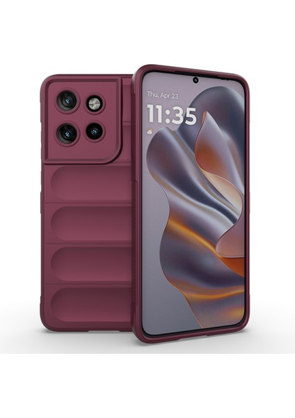 Motorola Edge 50 Neo 5g/moto S50 5g/thinkphone 25 5g Kılıf Düşmeye Karşı Yumuşak Tpu Sağlam Telefon Arka Kapağı-Şarap Kırmızısı (Yurt Dışından)