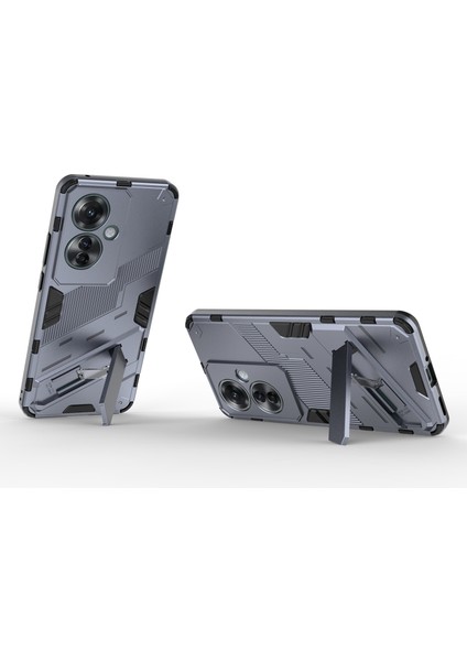 Oppo RENO11 F 5g Kickstand Kılıf Pc+Tpu Darbeye Dayanıklı Hibrit Telefon Kılıfı-Gri (Yurt Dışından) fiyatları