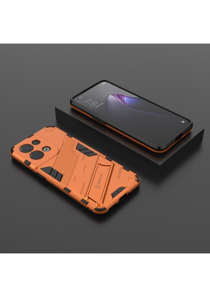 Oppo Reno8 5g (Küresel Sürüm)/oppo Reno8 5g Düşme Korumalı Sert Pc Darbeye Dayanıklı Tpu Çizilmez Telefon Kılıfı Kickstand Ile-Turuncu (Yurt Dışından) indirimleri