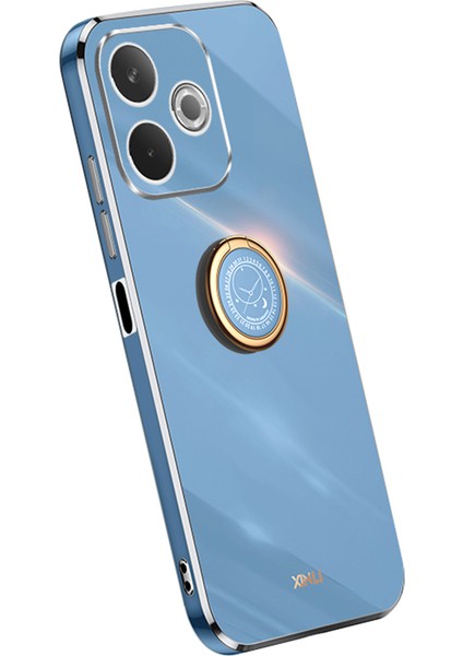 Xınlı Oppo A5 Pro 4g(Global)/5g(Global)/a5 Energy 5g(China) Kılıf Halkalı Kickstand Elektrokaplama Tpu Telefon Kılıfı-Mavi (Yurt Dışından)
