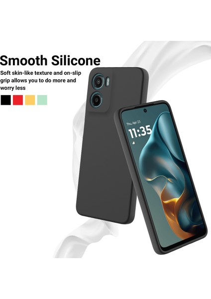 Motorola Moto E15 4g/motorola Moto G05 4g Kılıf Sıvı Silikon Telefon Arka Kapağı El Kayışı Ile-Siyah (Yurt Dışından) modelleri