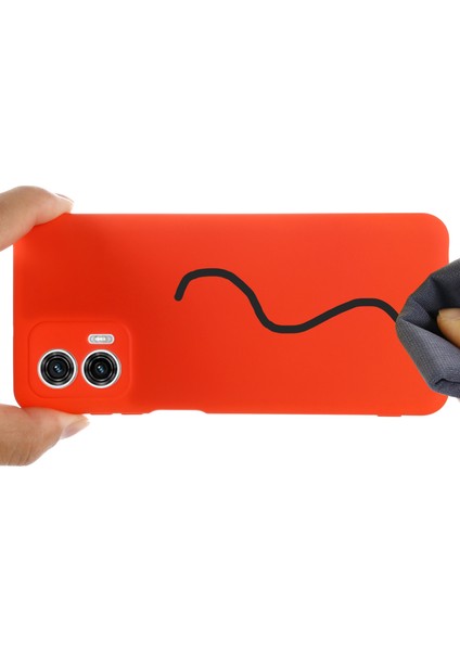 Motorola Moto G73 5g Için Sıvı Silikon Telefon Kılıfı, Kayışlı Yumuşak Astarlı Koruyucu Telefon Kılıfı-Kırmızı (Yurt Dışından) fiyatları