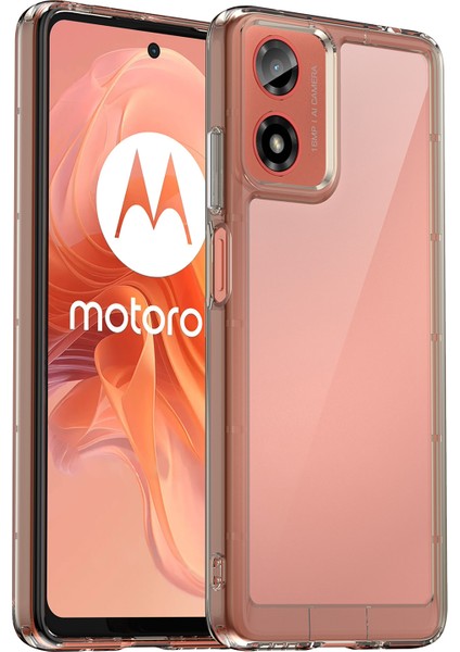 Motorola Moto E14 4G/G04 4G/G04S 4G/G24 4g Kılıf Tpu+Akrilik Düşmeye Dayanıklı Telefon Arka Kapağı-Şeffaf Gri (Yurt Dışından)