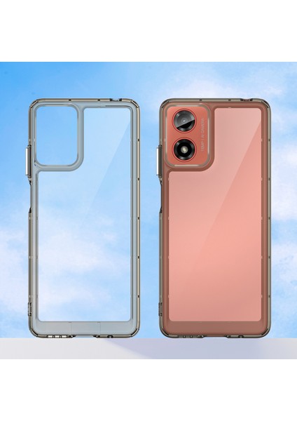 Motorola Moto E14 4G/G04 4G/G04S 4G/G24 4g Kılıf Tpu+Akrilik Düşmeye Dayanıklı Telefon Arka Kapağı-Şeffaf Gri (Yurt Dışından) fiyatları