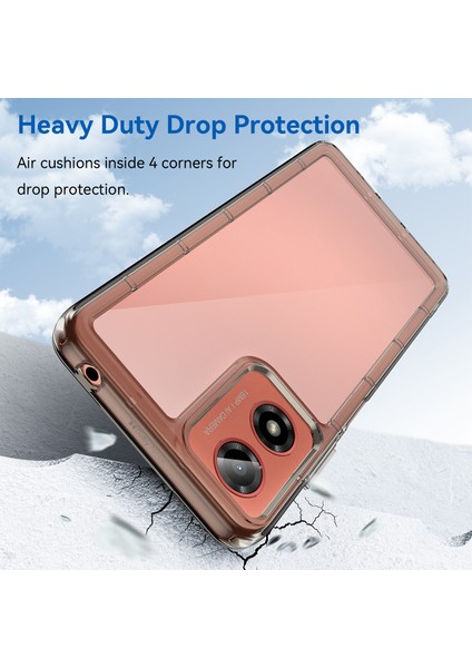 Motorola Moto E14 4G/G04 4G/G04S 4G/G24 4g Kılıf Tpu+Akrilik Düşmeye Dayanıklı Telefon Arka Kapağı-Şeffaf Gri (Yurt Dışından) modelleri