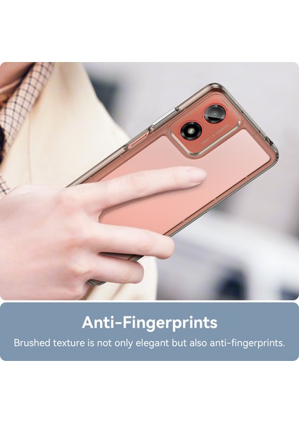 Motorola Moto E14 4G/G04 4G/G04S 4G/G24 4g Kılıf Tpu+Akrilik Düşmeye Dayanıklı Telefon Arka Kapağı-Şeffaf Gri (Yurt Dışından) indirimleri