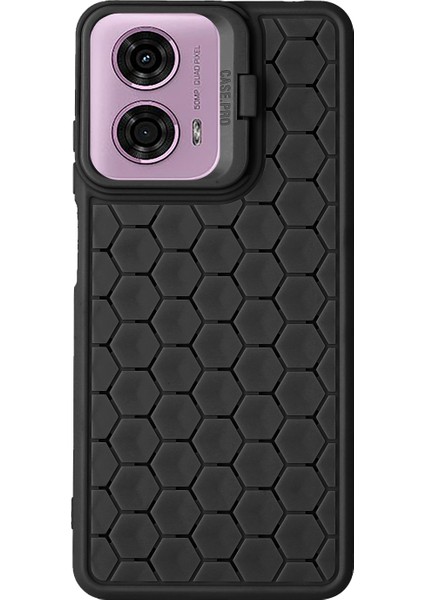 Motorola Moto E14 4G/G04 4G/G04S 4G/G24 4g Kılıf Tpu Telefon Kılıfı Isı Dağıtıcı Lens Çerçevesi Destek Ayağı-Siyah (Yurt Dışından) fiyatları